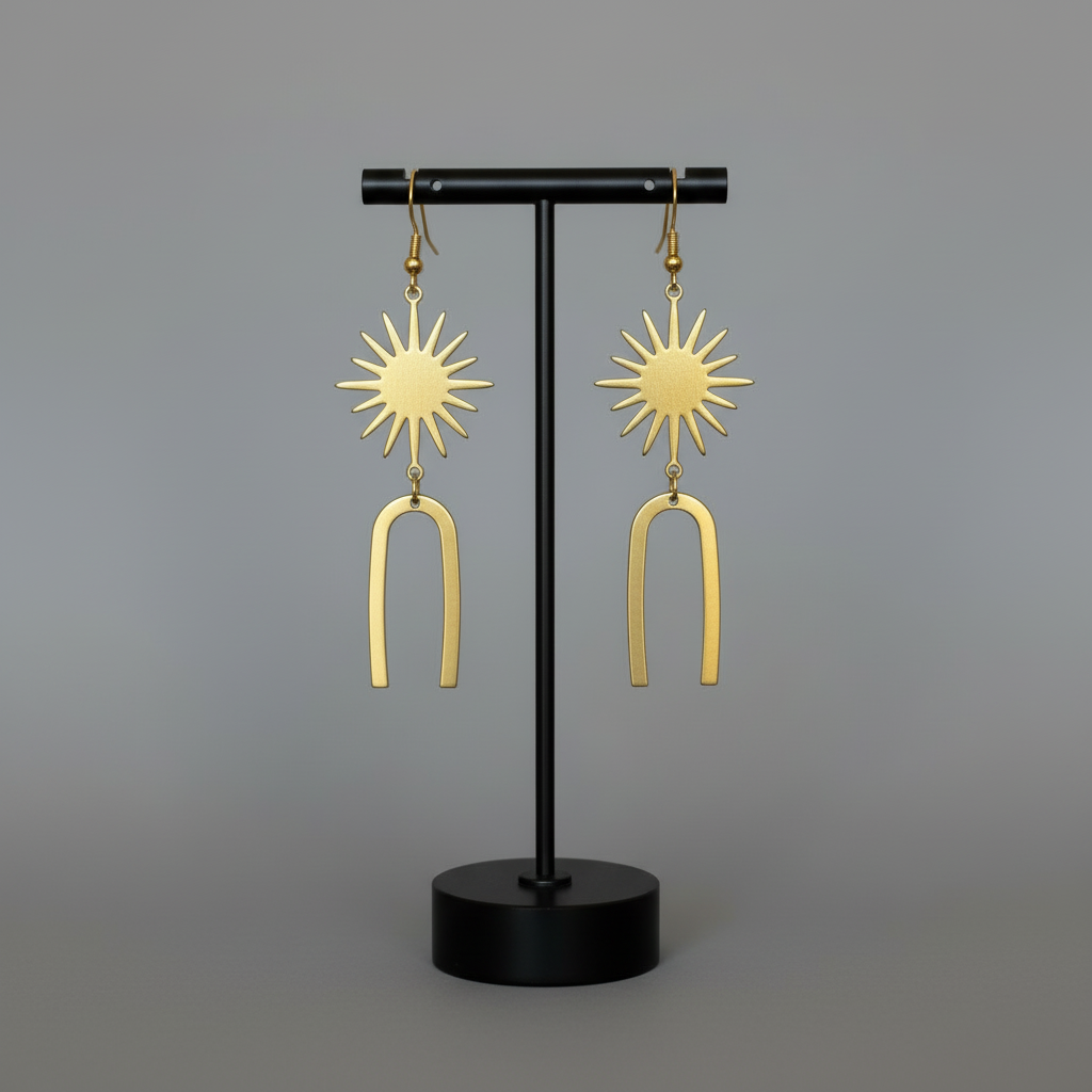 Celestial Brass Earrings