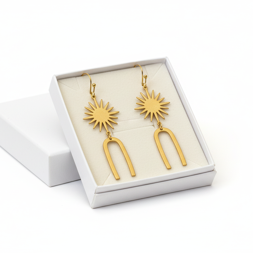 Celestial Brass Earrings