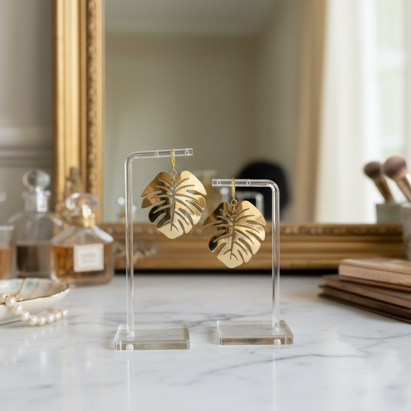 Tropical Leaf Earrings