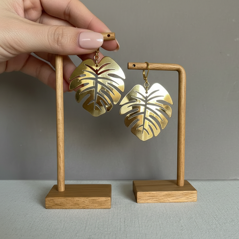 Tropical Leaf Earrings