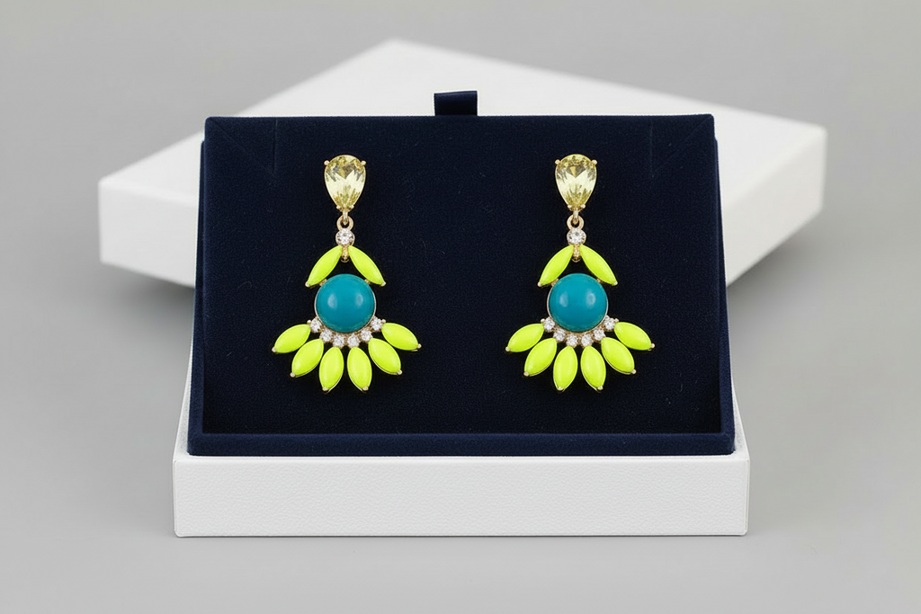 Geometric Crystal Earrings
