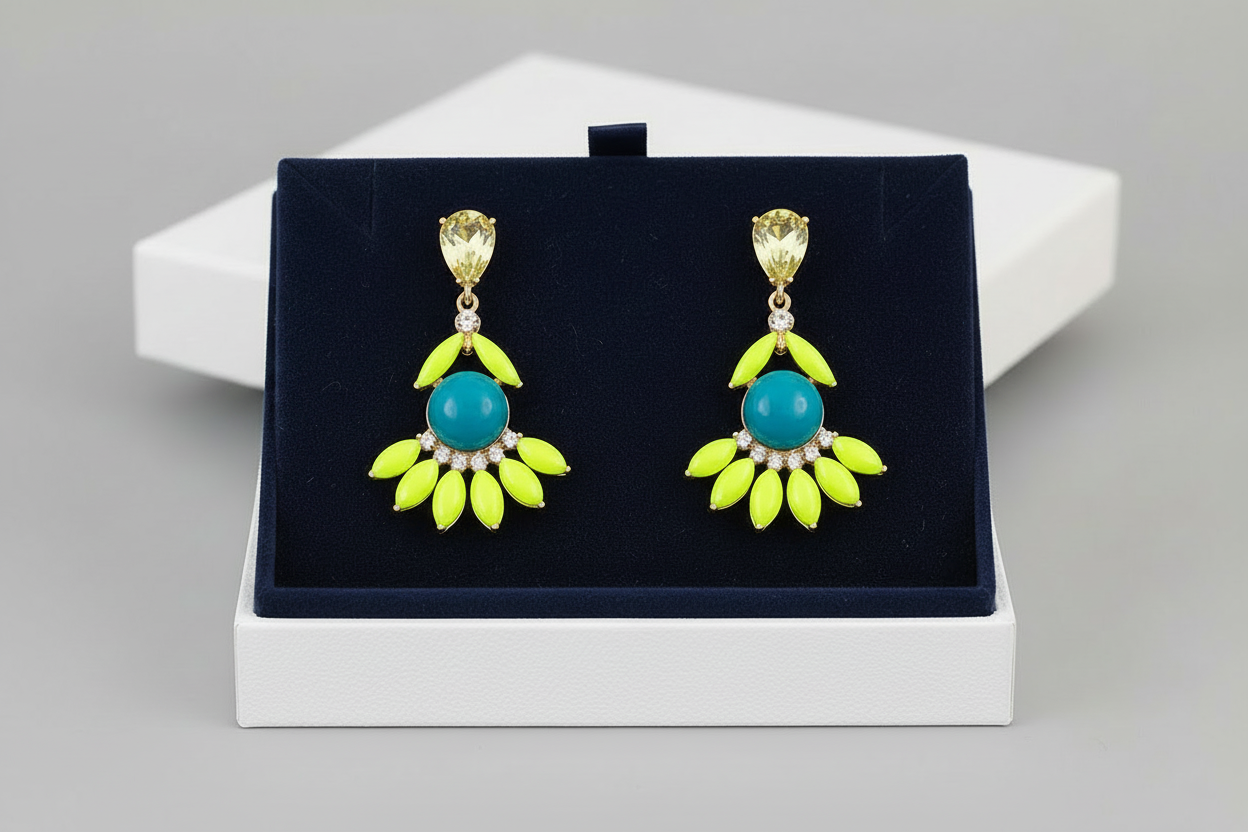 Geometric Crystal Earrings