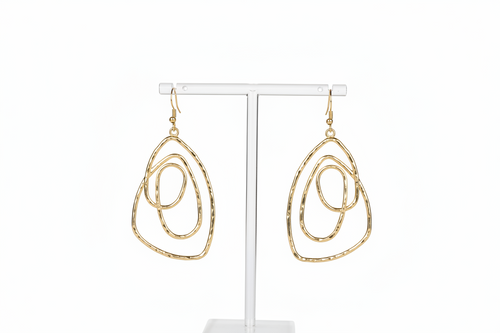 Abstract Gold Drop Earrings