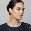 Abstract Gold Drop Earrings