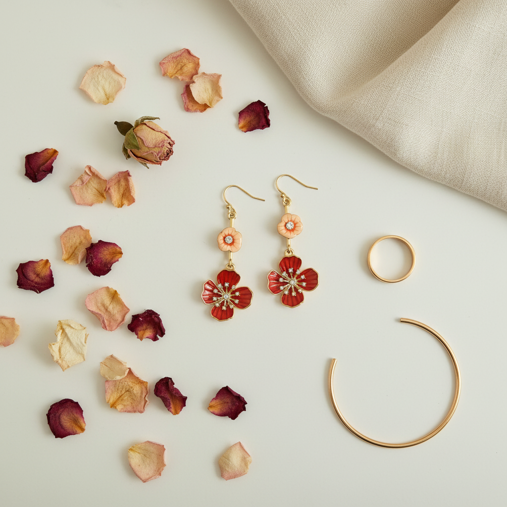 Flower Drop Earrings
