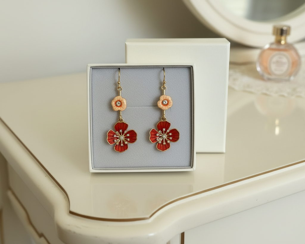 Flower Drop Earrings