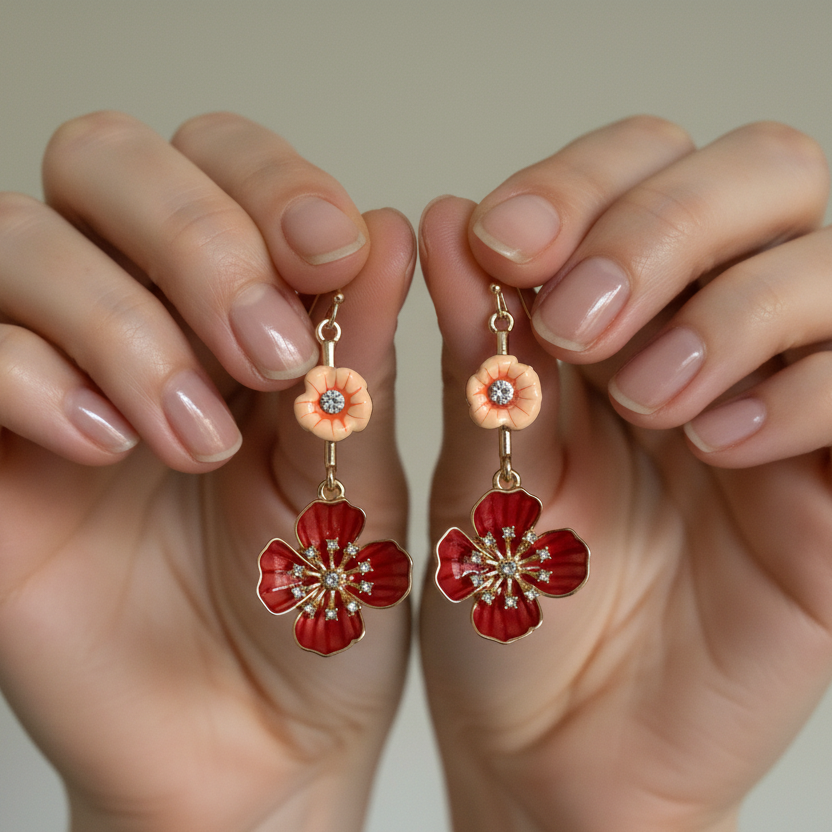 Flower Drop Earrings