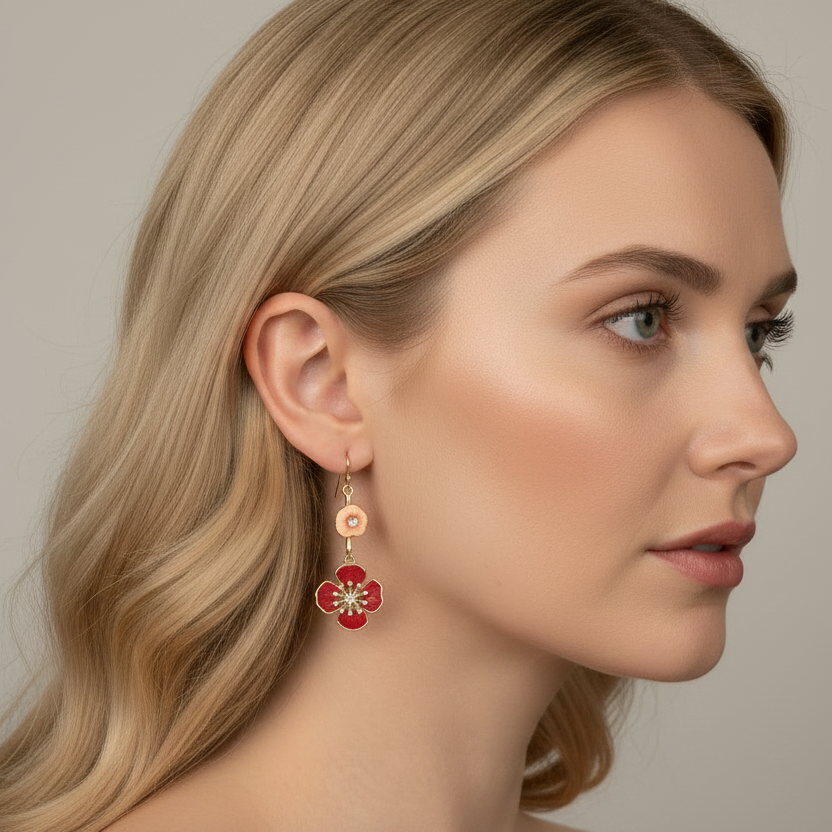 Flower Drop Earrings