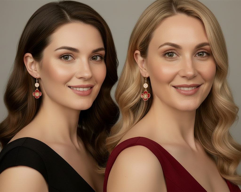 Flower Drop Earrings