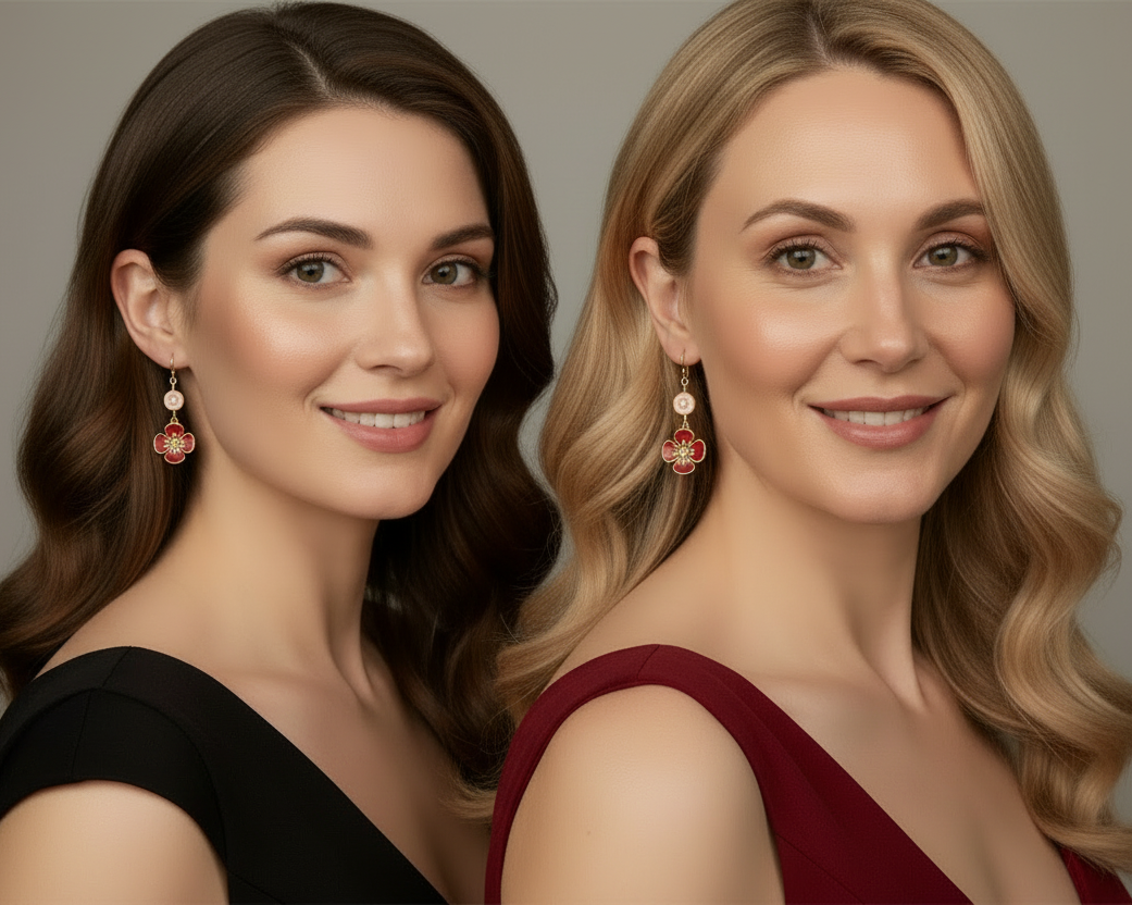 Flower Drop Earrings