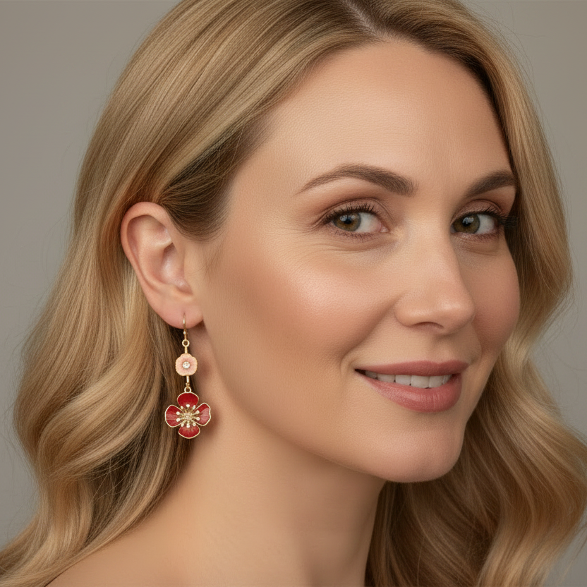 Flower Drop Earrings