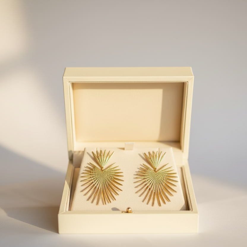 Gold Star Statement Earrings