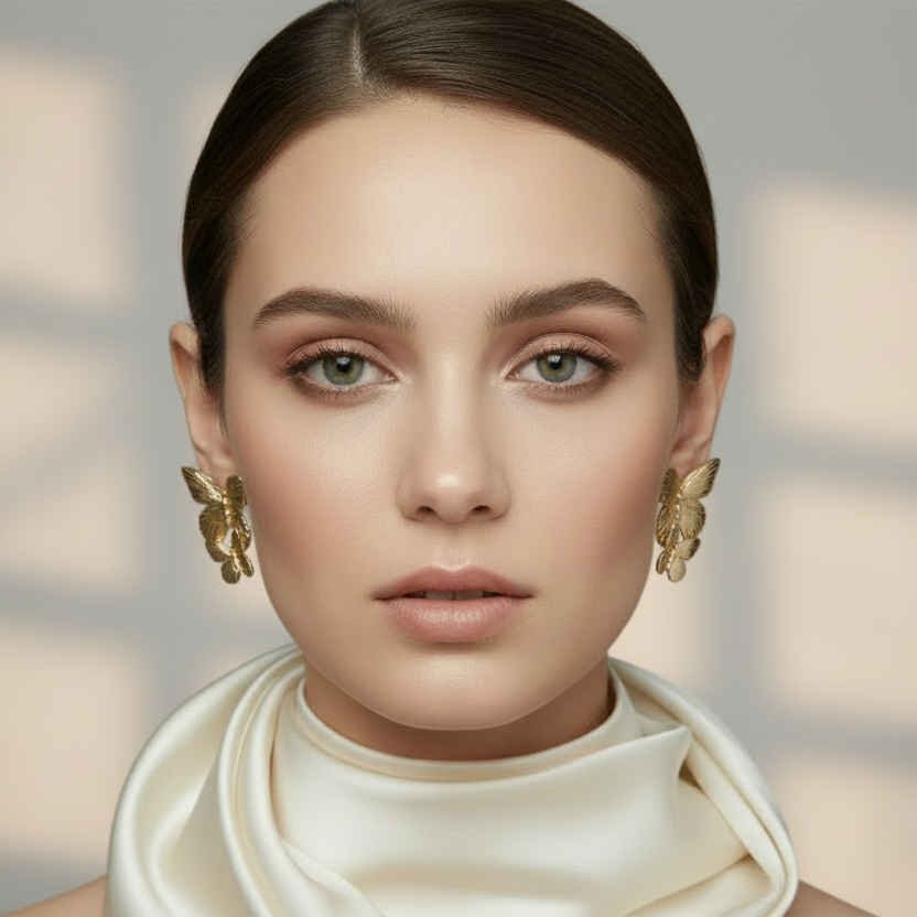 Gold Butterfly Earrings