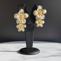 Double Flower Gold Earrings