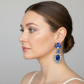 Electric Blue Gem Earrings