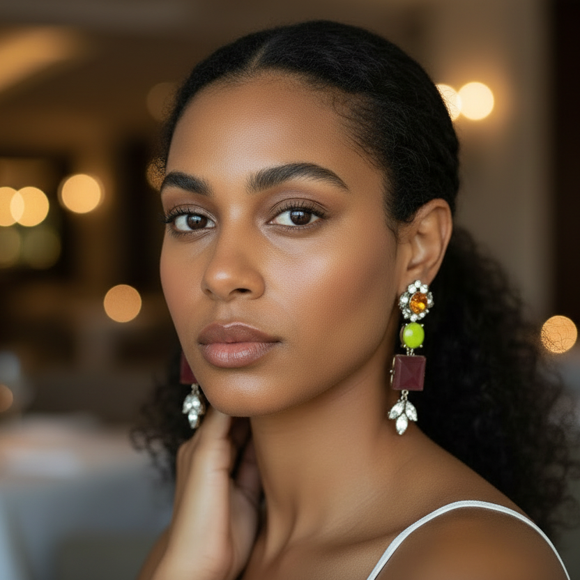 Multi-Color Statement Earrings