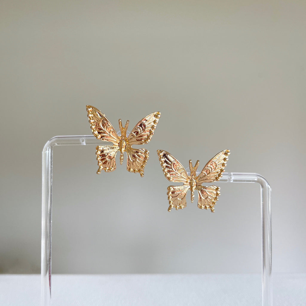 Gold Butterfly Earrings