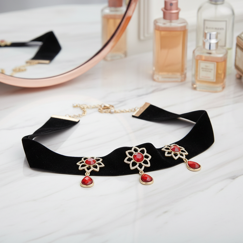 Black Velvet Gem Choker