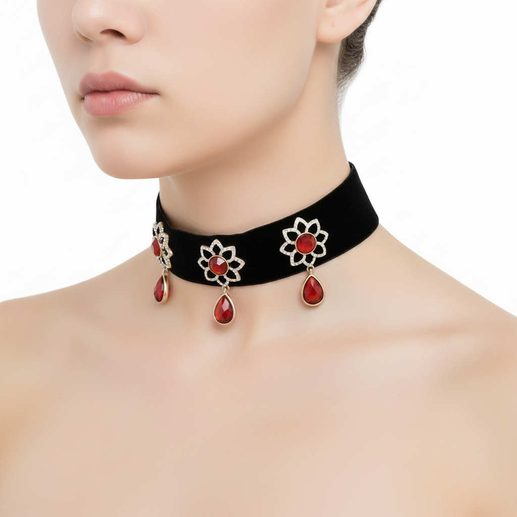 Black Velvet Gem Choker