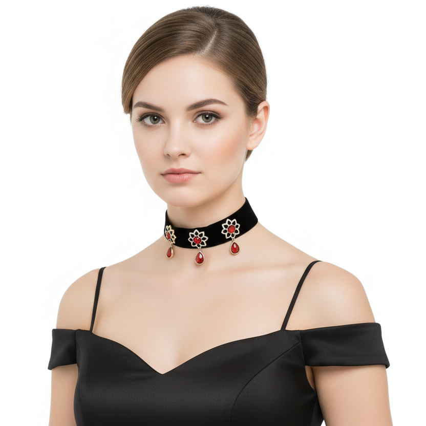 Black Velvet Gem Choker