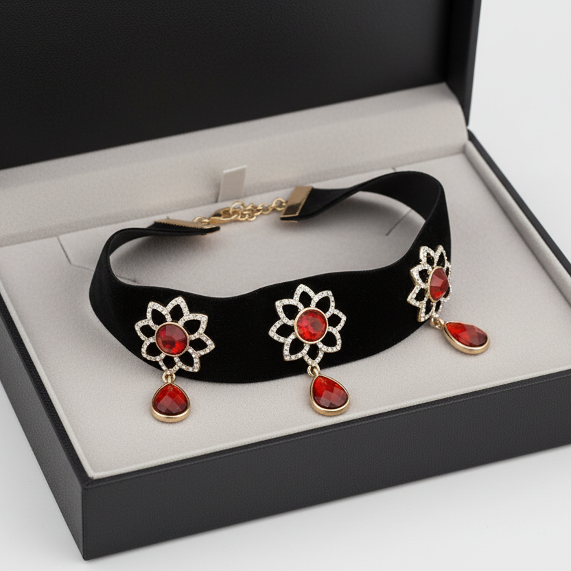 Black Velvet Gem Choker