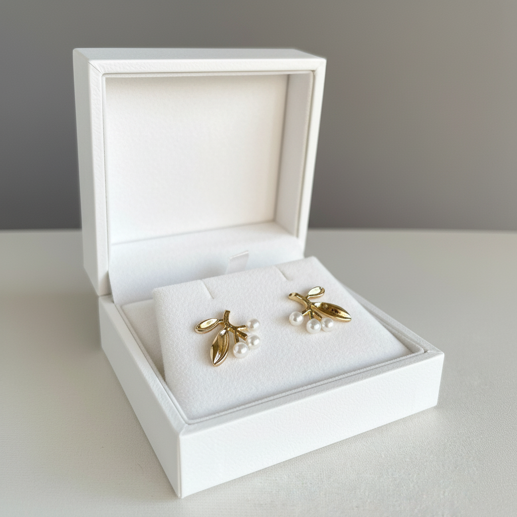 Gold Floral Studs